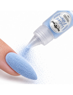 Velvet Fiber azul celeste RU-RO Nails fibra efecto terciopelo para uñas 2