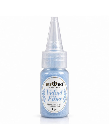 Velvet Fiber Azul Celeste RU-RO Nails 1 g –...