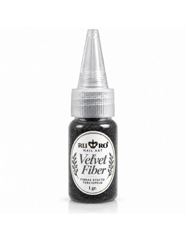 Velvet Fiber Negro RU-RO Nails 1 g – Fibra...
