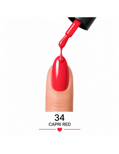 Esmalte Semipermanente 34 Capri Red RU-RO Nails...