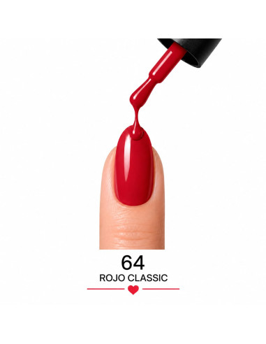 Esmalte Semipermanente 64 Rojo Classic RU-RO...