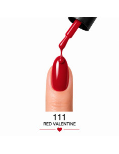 Esmalte semipermanente rojo intenso 111 Red Valentine RU-RO Nails 12 ml 2