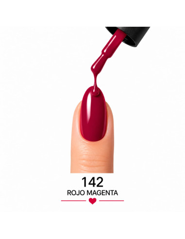Esmalte Semipermanente 142 Rojo Magenta RU-RO...