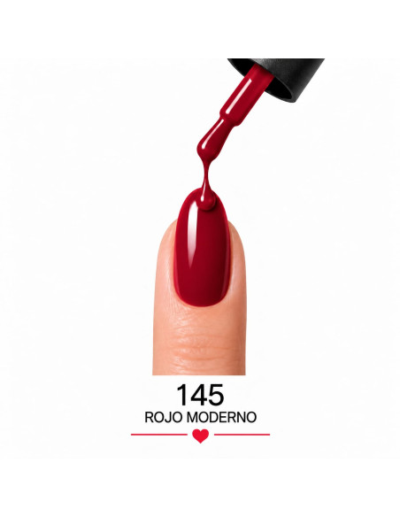 Esmalte Semipermanente 145 Rojo Moderno RU-RO Nails 12 ml